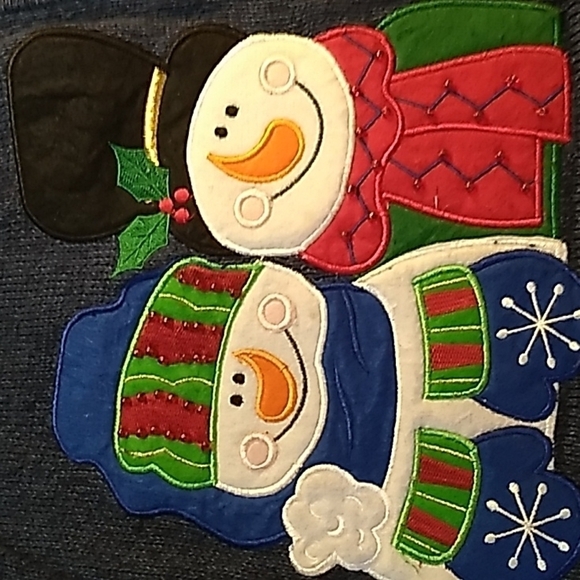 Tiara International Christmas Collection medium sweater cardigan - Picture 4 of 5